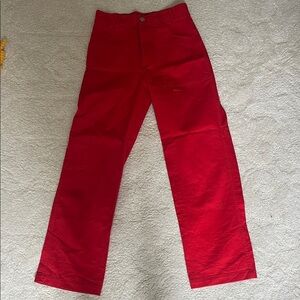 Zara Bold Red Straight Leg Jeans